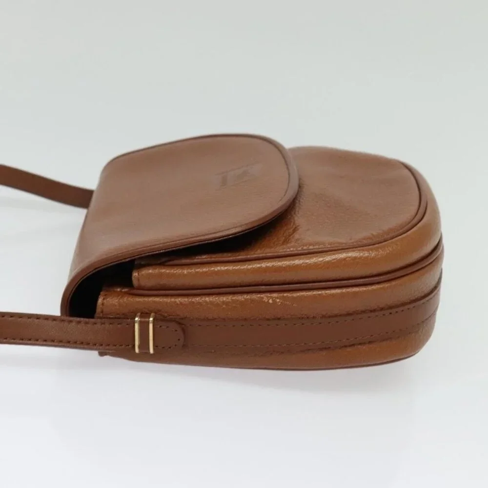 Authentic Burberrys Shoulder Bag Leather Brown Gold - Picture 10 of 16